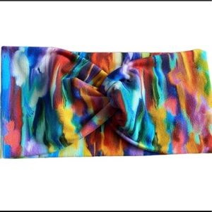 Water Color Faux Knotted Turban Headband